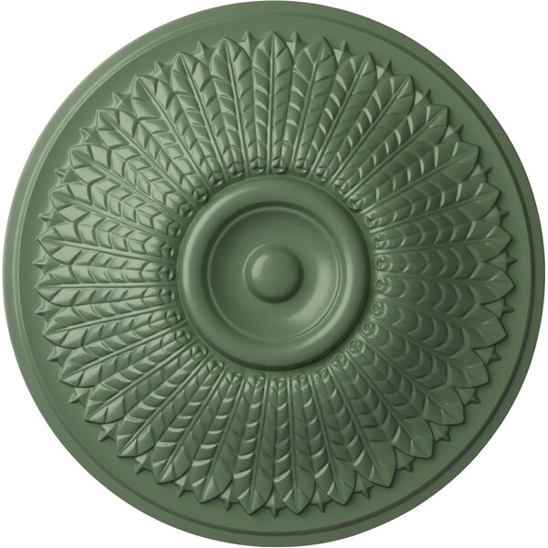 Ekena Millwork Modena Ceiling Medallion (Fits Canopies up to 5 1/4"), 23 1/2"OD x 3 1/2"P, Athenian Green CM23MOAGF - main